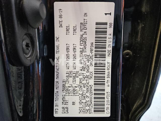 Photo 8 of 2019 TOYOTA TACOMA DOUBLE CAB (VIN 5TFCZ5ANXKX209945)