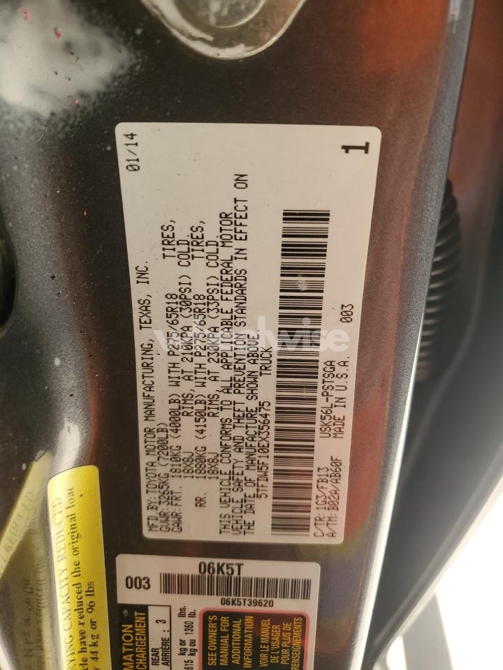 Photo 12 of 2014 TOYOTA TUNDRA CREWMAX SR5 N/A (VIN 5TFDW5F10EX356475)