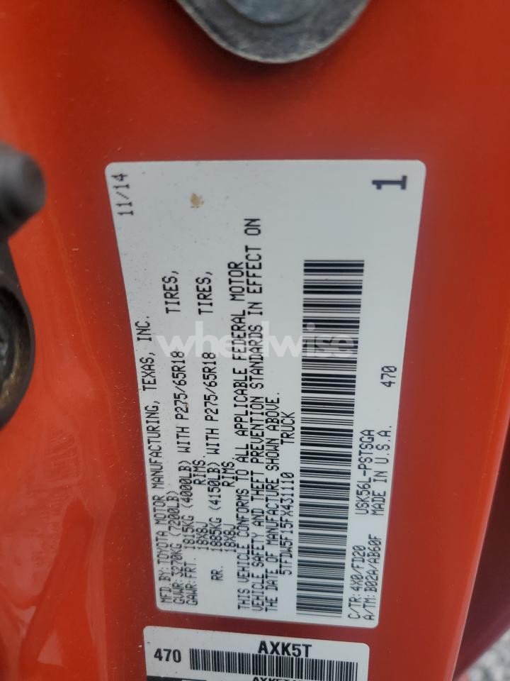 Photo 12 of 2015 TOYOTA TUNDRA CREWMAX SR5 (VIN 5TFDW5F15FX431110)