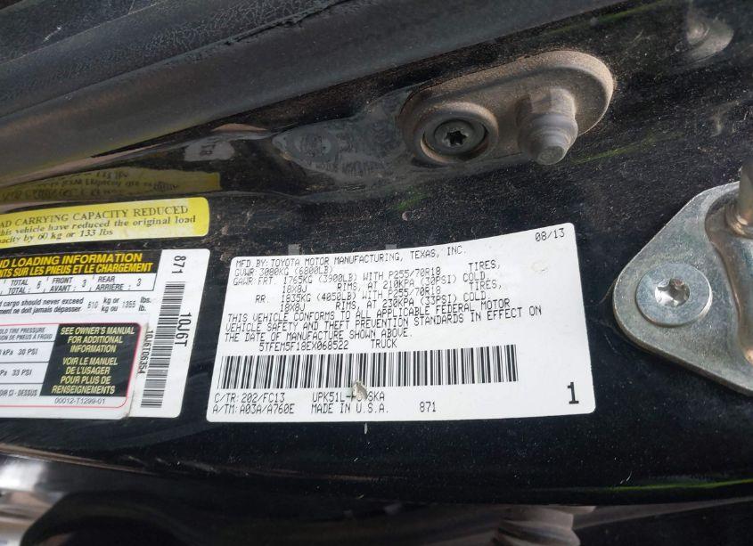 Photo 9 of 2014 Toyota Tundra SR5 4.6L V8 (VIN 5TFEM5F18EX068522)