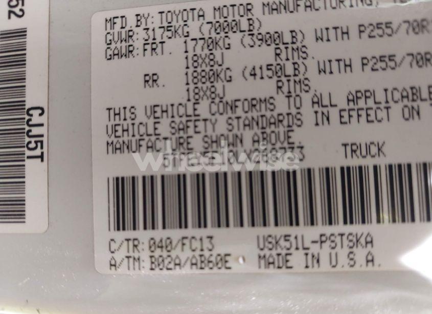 Photo 9 of 2020 Toyota Tundra SR5 (VIN 5TFEY5F10LX268733)