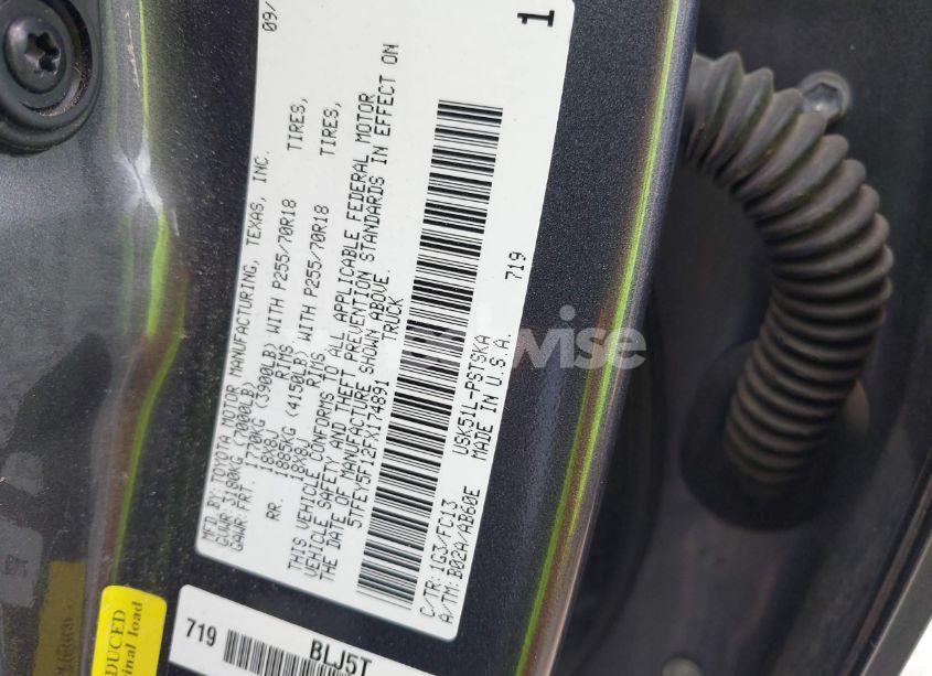 Photo 9 of 2015 Toyota Tundra SR5 5.7L V8 (VIN 5TFEY5F12FX174891)