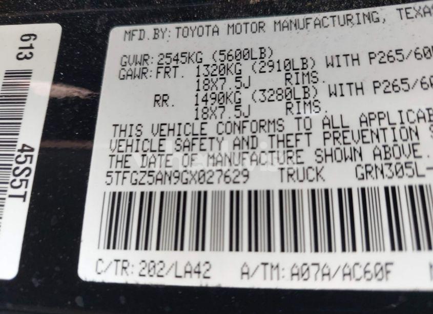 Photo 9 of 2016 Toyota Tacoma LIMITED (VIN 5TFGZ5AN9GX027629)