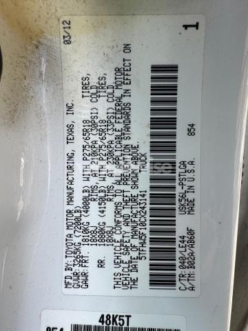 Photo 3 of 2012 TOYOTA TUNDRA CREWMAX LIMITED (VIN 5TFHW5F10CX243141)