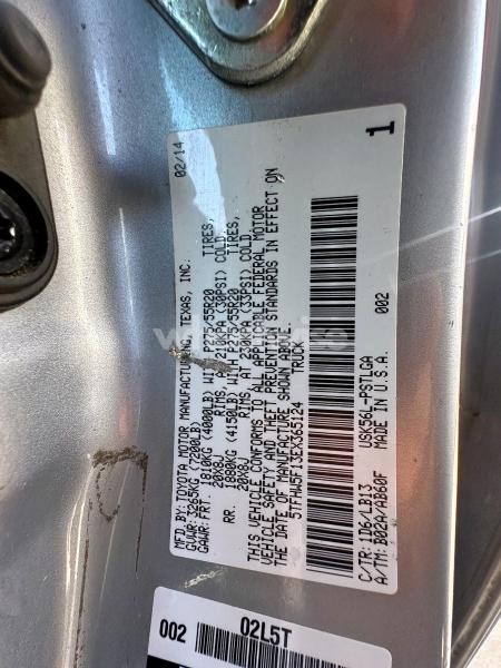 Photo 11 of 2014 TOYOTA TUNDRA CREWMAX LIMITED (VIN 5TFHW5F13EX365124)