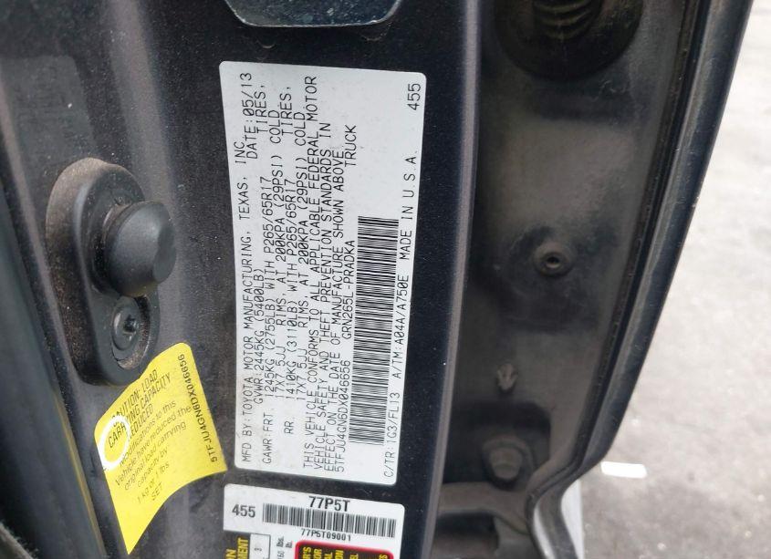 Photo 9 of 2013 Toyota Tacoma DOUBLE CAB PRERUNNER (VIN 5TFJU4GN6DX046656)