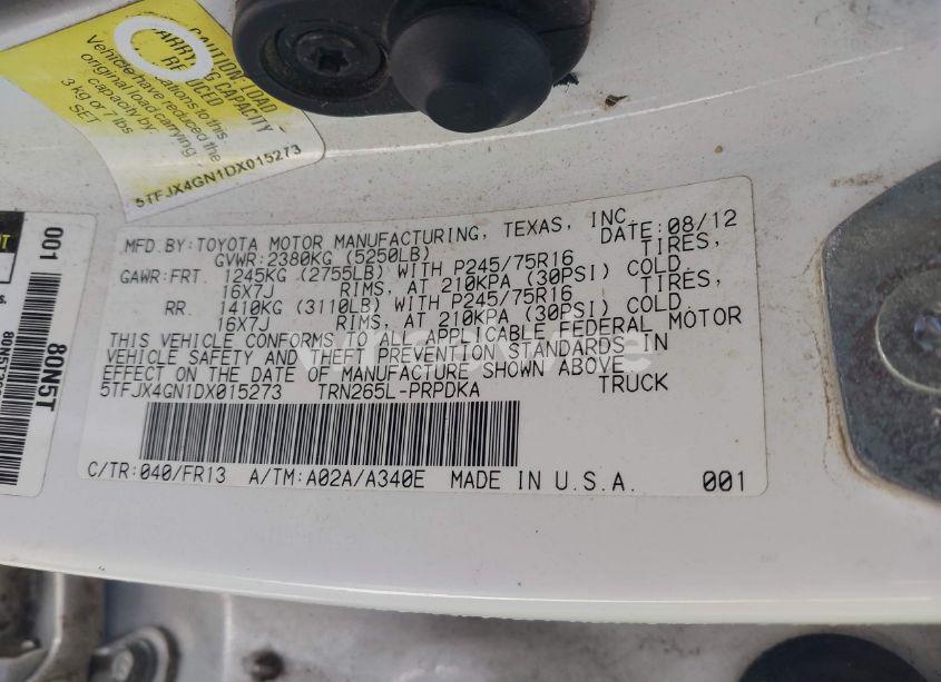 Photo 9 of 2013 Toyota Tacoma PRERUNNER (VIN 5TFJX4GN1DX015273)