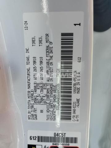 Photo 13 of 2025 TOYOTA TUNDRA CREWMAX SR (VIN 5TFLA5AB5SX045386)