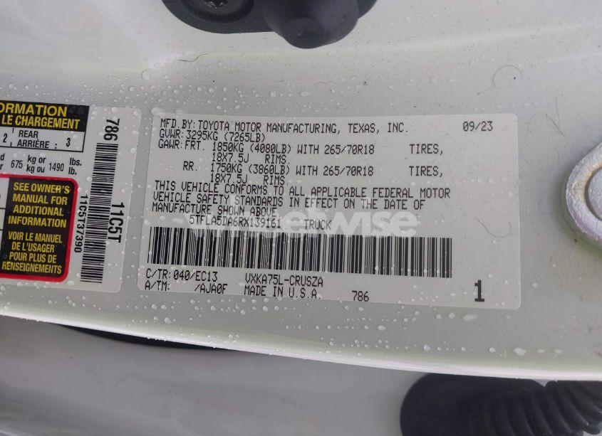 Photo 9 of 2024 Toyota Tundra SR5 (VIN 5TFLA5DA6RX139161)