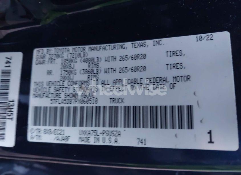 Photo 9 of 2023 Toyota Tundra SR5 (VIN 5TFLA5DB7PX060510)