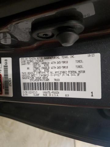 Photo 9 of 2024 TOYOTA TUNDRA CREWMAX SR (VIN 5TFLA5DB7RX151005)