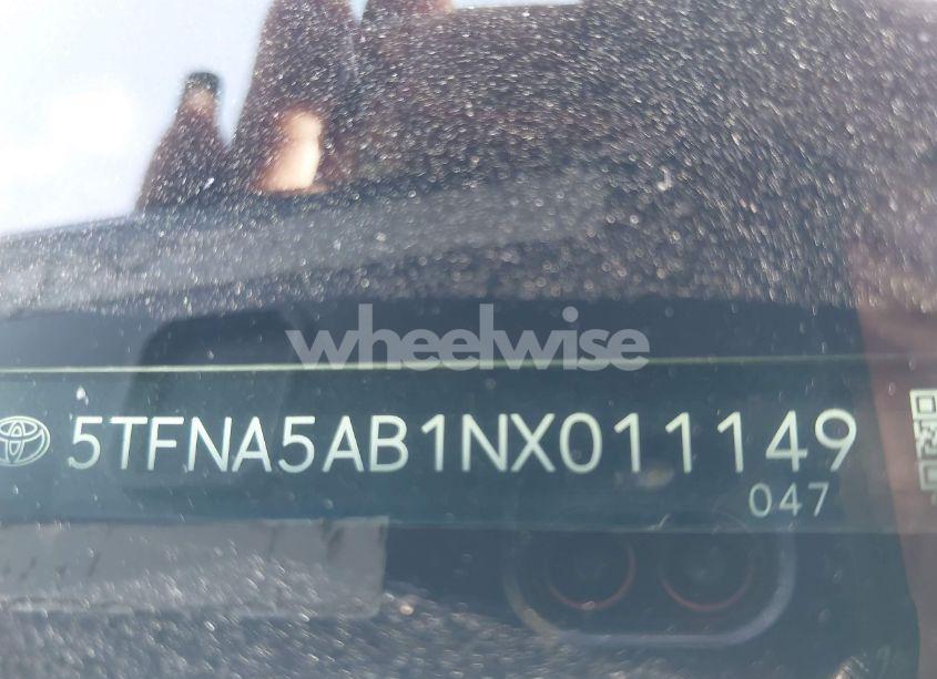 Photo 9 of 2022 Toyota Tundra PLATINUM (VIN 5TFNA5AB1NX011149)