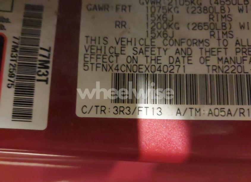 Photo 9 of 2014 Toyota Tacoma (VIN 5TFNX4CN0EX040271)