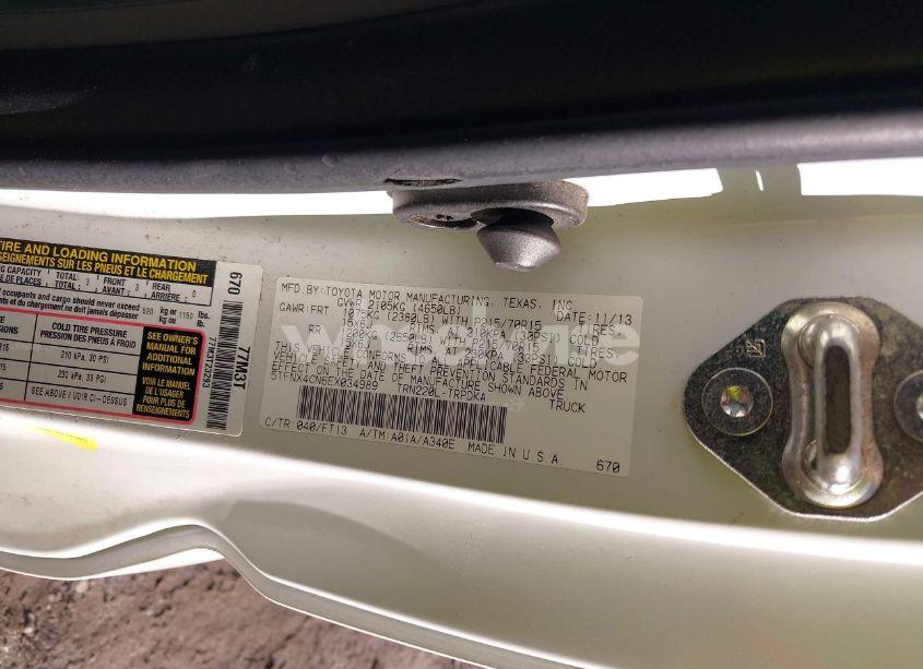 Photo 9 of 2014 Toyota Tacoma (VIN 5TFNX4CN6EX034989)