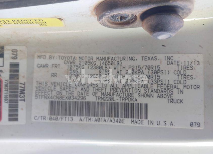 Photo 9 of 2014 Toyota Tacoma (VIN 5TFNX4CN8EX034296)