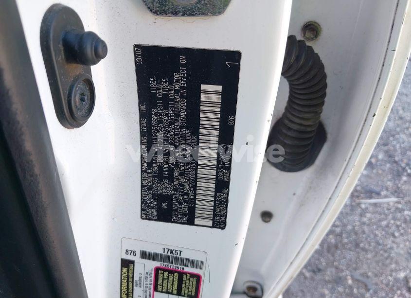 Photo 9 of 2007 Toyota Tundra SR5 V8 (VIN 5TFRV54137X008183)