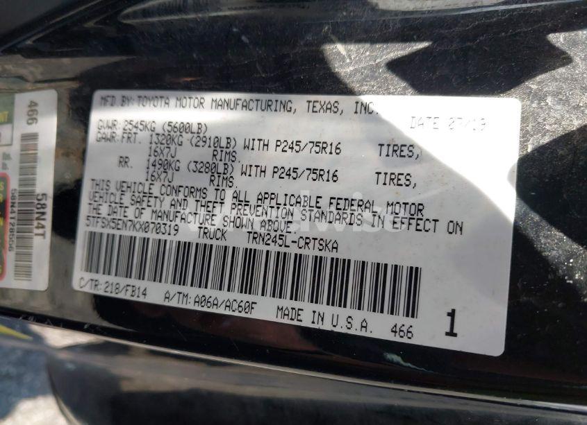 Photo 9 of 2019 Toyota Tacoma SR (VIN 5TFSX5EN7KX070319)