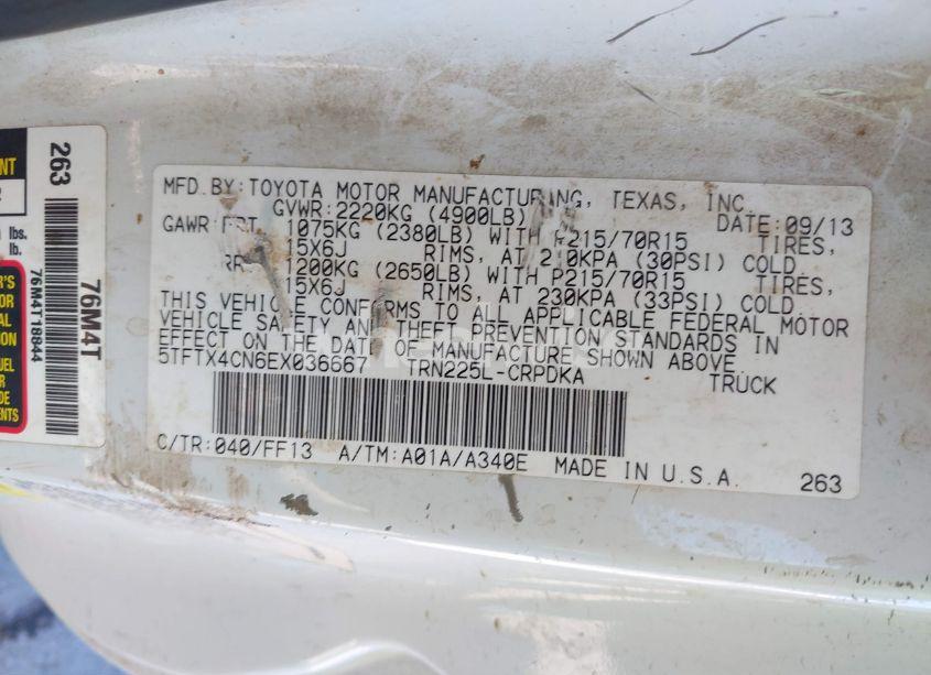 Photo 9 of 2014 Toyota Tacoma (VIN 5TFTX4CN6EX036667)