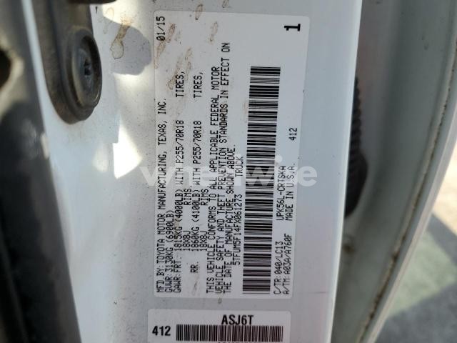 Photo 8 of 2015 TOYOTA TUNDRA DOUBLE CAB SR (VIN 5TFUM5F14FX061273)