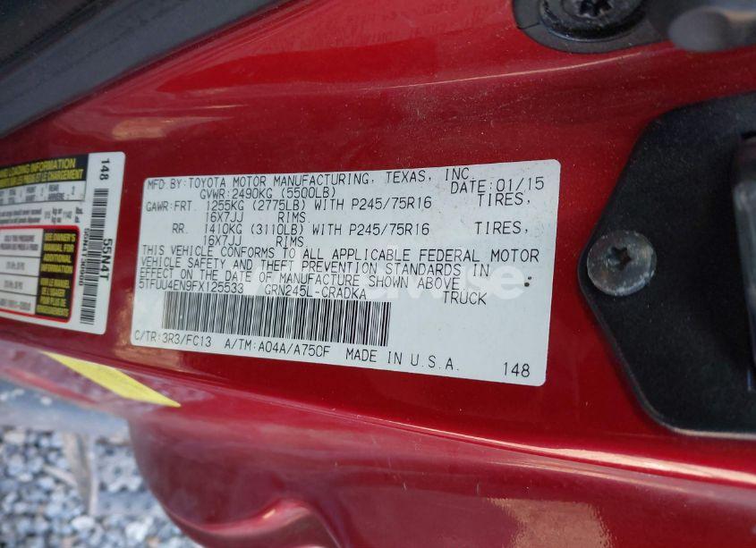 Photo 9 of 2015 Toyota Tacoma ACCESS CAB/TRD PRO (VIN 5TFUU4EN9FX125533)