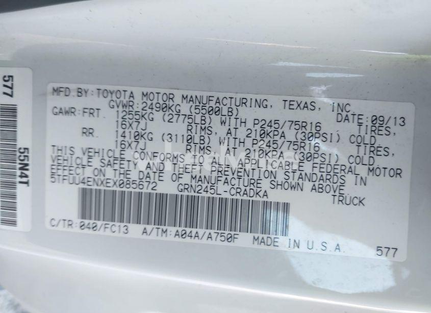 Photo 9 of 2014 Toyota Tacoma (VIN 5TFUU4ENXEX085672)