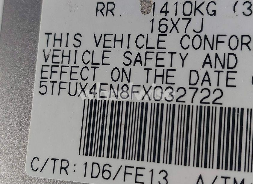 Photo 9 of 2015 Toyota Tacoma (VIN 5TFUX4EN8FX032722)