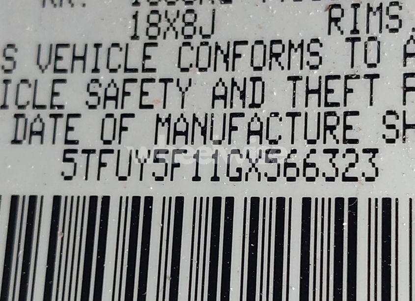 Photo 9 of 2016 Toyota Tundra SR5 5.7L V8 (VIN 5TFUY5F11GX566323)