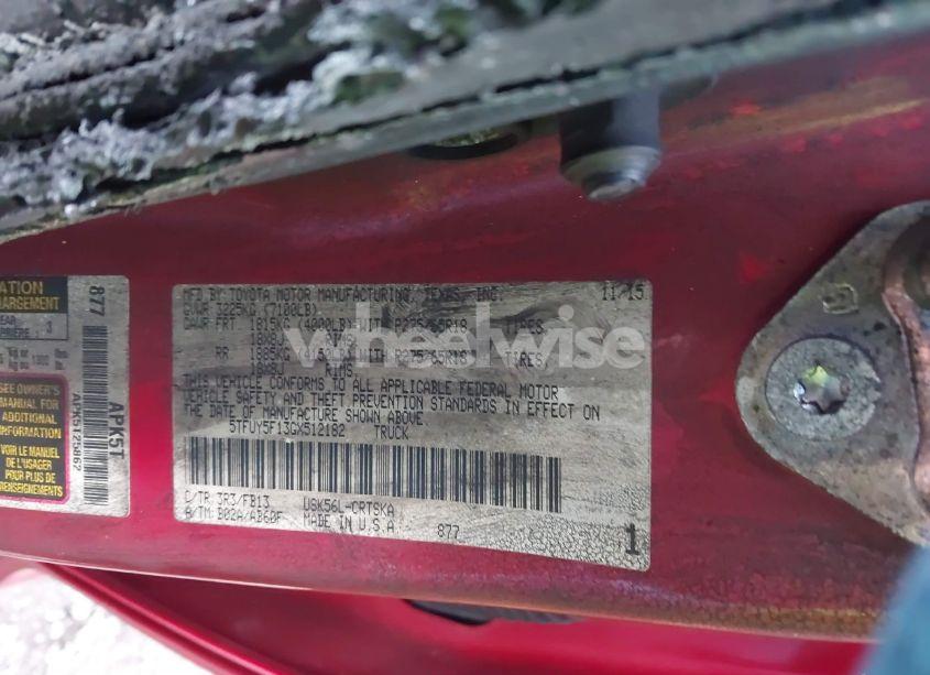 Photo 9 of 2016 Toyota Tundra SR5 5.7L V8 (VIN 5TFUY5F13GX512182)