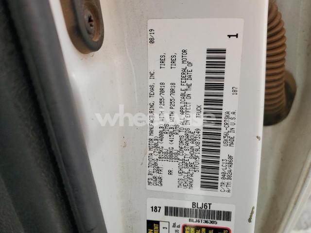 Photo 5 of 2020 TOYOTA TUNDRA DOUBLE CAB SR (VIN 5TFUY5F19LX873149)