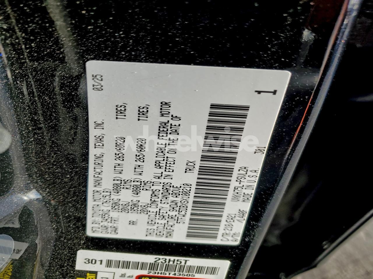 Photo 12 of 2025 TOYOTA TUNDRA CREWMAX LIMITED (VIN 5TFWC5DBXSX100210)