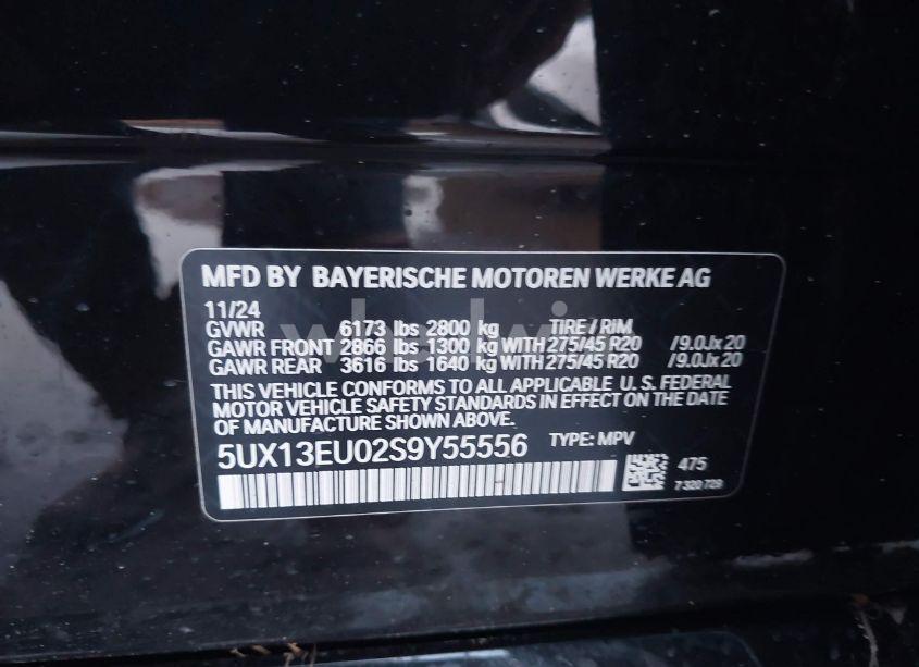 Photo 9 of 2025 Bmw X5 SDRIVE40I (VIN 5UX13EU02S9Y55556)