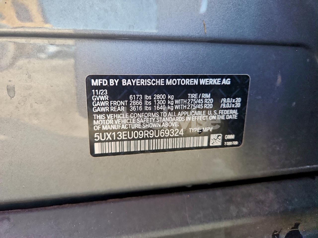 Photo 14 of 2024 BMW X5 SDRIVE 40I (VIN 5UX13EU09R9U69324)