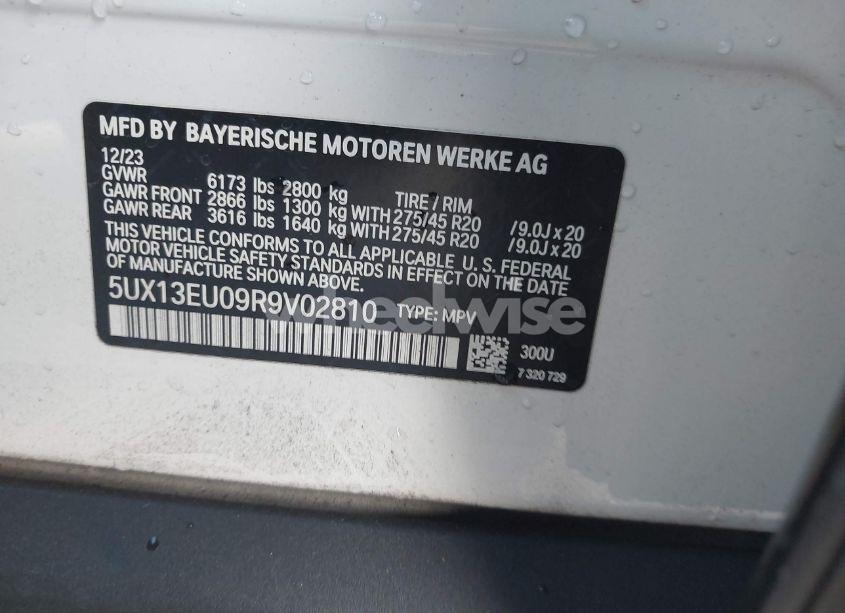 Photo 9 of 2024 Bmw X5 SDRIVE40I (VIN 5UX13EU09R9V02810)