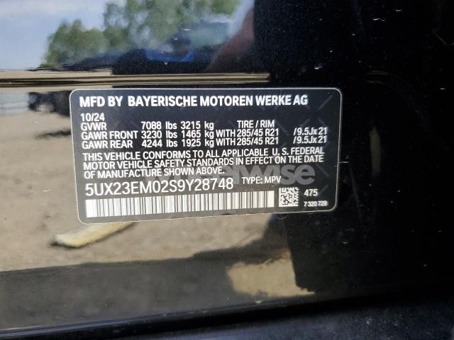 Photo 11 of 2025 BMW X7 XDRIVE40I (VIN 5UX23EM02S9Y28748)