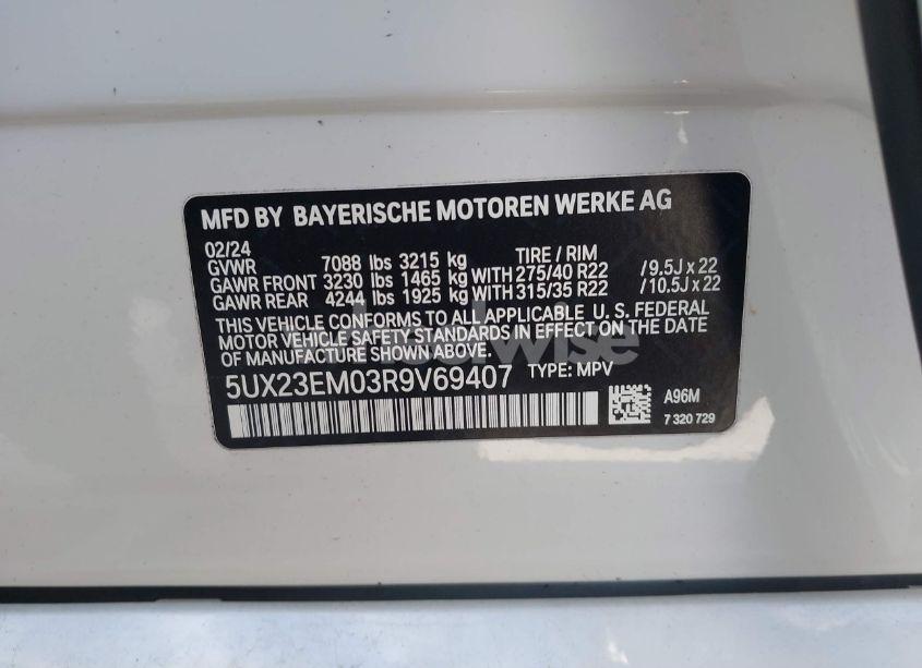 Photo 9 of 2024 Bmw X7 XDRIVE40I (VIN 5UX23EM03R9V69407)