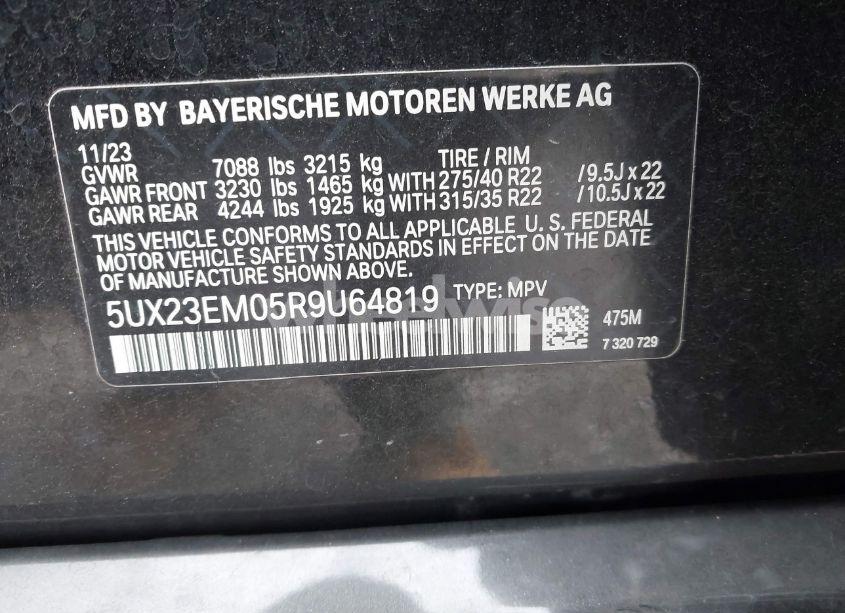 Photo 9 of 2024 Bmw X7 XDRIVE40I (VIN 5UX23EM05R9U64819)