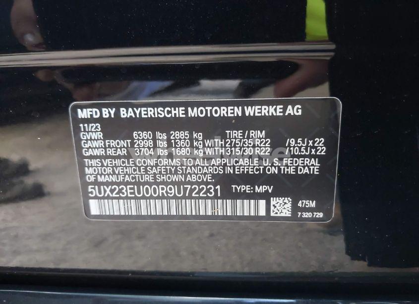 Photo 9 of 2024 Bmw X5 XDRIVE40I (VIN 5UX23EU00R9U72231)
