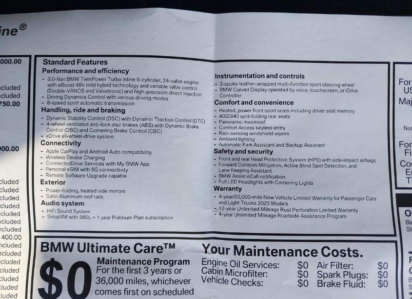 Photo 19 of 2025 Bmw X5 XDRIVE40I (VIN 5UX23EU01S9X79168)