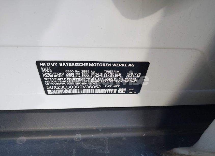 Photo 9 of 2024 Bmw X5 XDRIVE40I (VIN 5UX23EU03R9V36052)