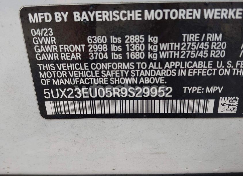 Photo 9 of 2024 Bmw X5 XDRIVE40I (VIN 5UX23EU05R9S29952)