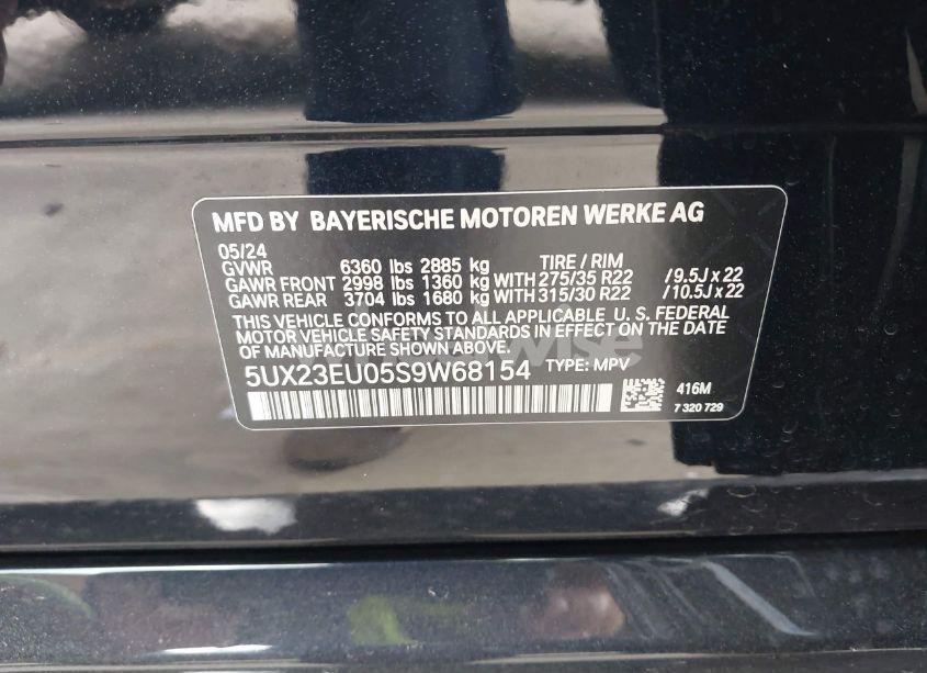 Photo 9 of 2025 Bmw X5 XDRIVE40I (VIN 5UX23EU05S9W68154)