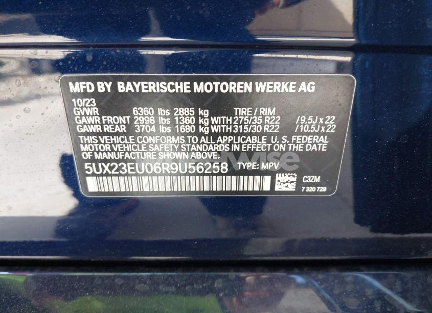 Photo 9 of 2024 Bmw X5 XDRIVE40I (VIN 5UX23EU06R9U56258)