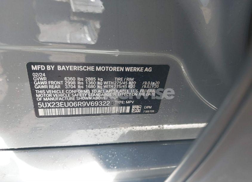 Photo 9 of 2024 Bmw X5 XDRIVE40I (VIN 5UX23EU06R9V69322)