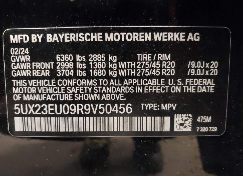 Photo 9 of 2024 Bmw X5 XDRIVE40I (VIN 5UX23EU09R9V50456)