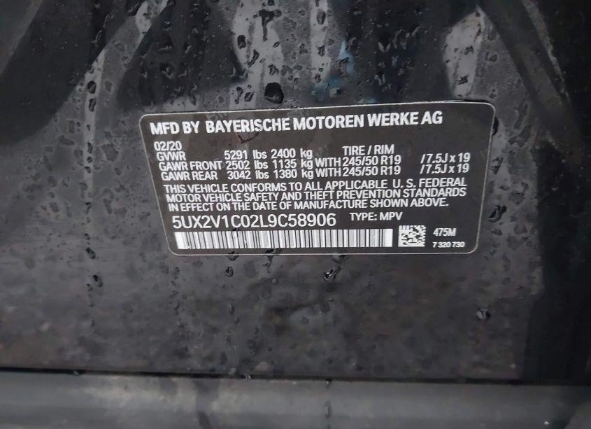 Photo 9 of 2020 Bmw X4 XDRIVE30I (VIN 5UX2V1C02L9C58906)