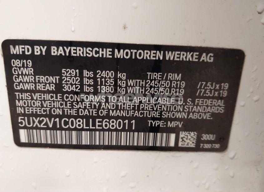 Photo 9 of 2020 Bmw X4 XDRIVE30I (VIN 5UX2V1C08LLE68011)