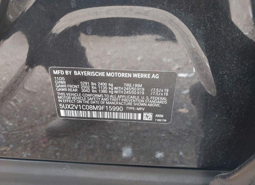 Photo 9 of 2021 Bmw X4 XDRIVE30I (VIN 5UX2V1C08M9F15990)