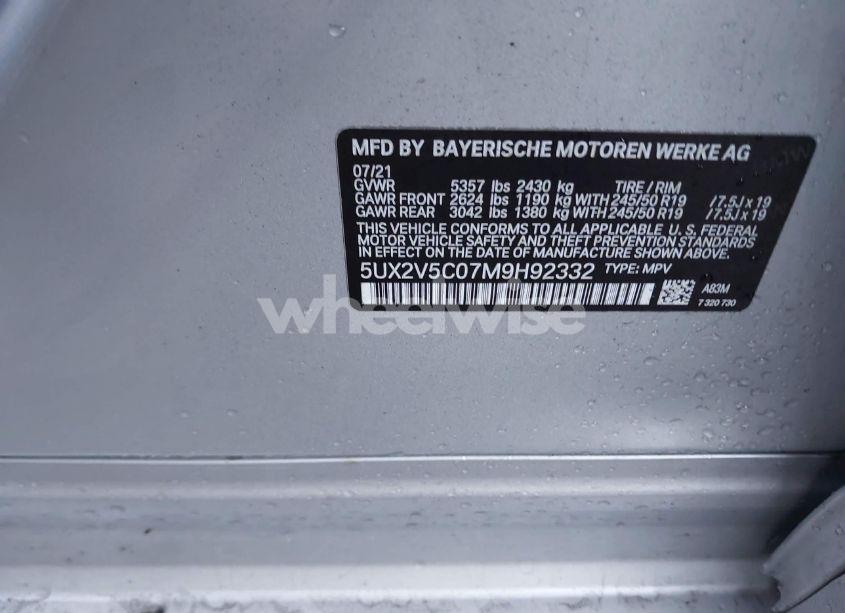 Photo 9 of 2021 Bmw X4 M40I (VIN 5UX2V5C07M9H92332)