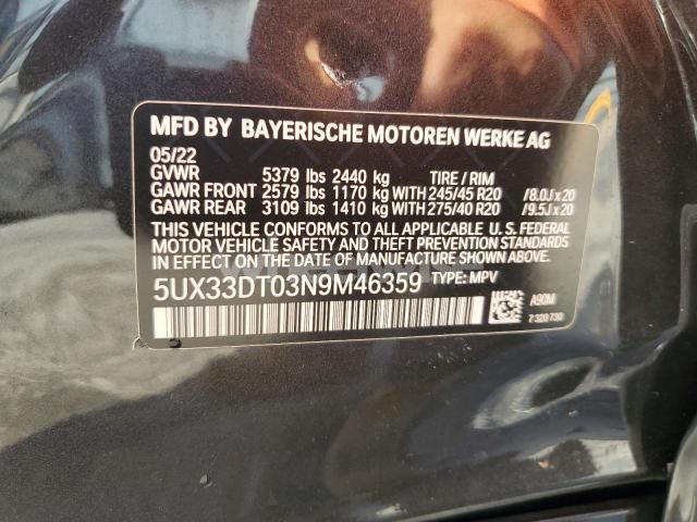 Photo 10 of 2022 BMW X4 XDRIVE30I (VIN 5UX33DT03N9M46359)