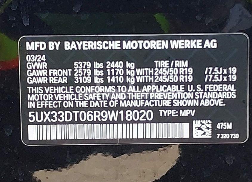 Photo 9 of 2024 Bmw X4 XDRIVE30I (VIN 5UX33DT06R9W18020)